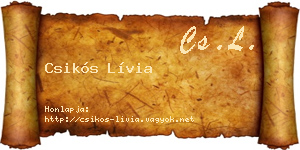 Csikós Lívia névjegykártya