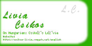 livia csikos business card